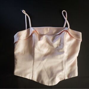 Alfred Angelo Cropped Pink Spaghetti Strap Tank‎ Top